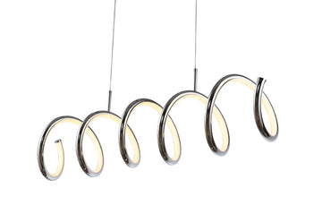 Ali 31" Dimmable Adjustable Integrated LED Metal Linear Pendant - JONATHAN Y